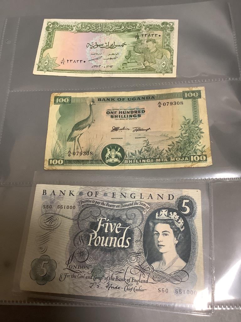 A group of bank notes and a copper plate for Framjee Sands & Co., Bombay